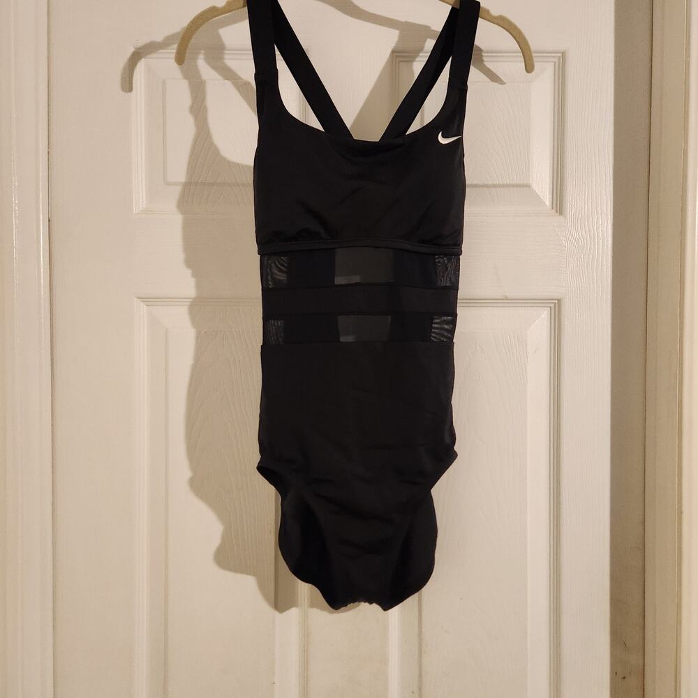 Nike One Piece Bathing Suit M Black